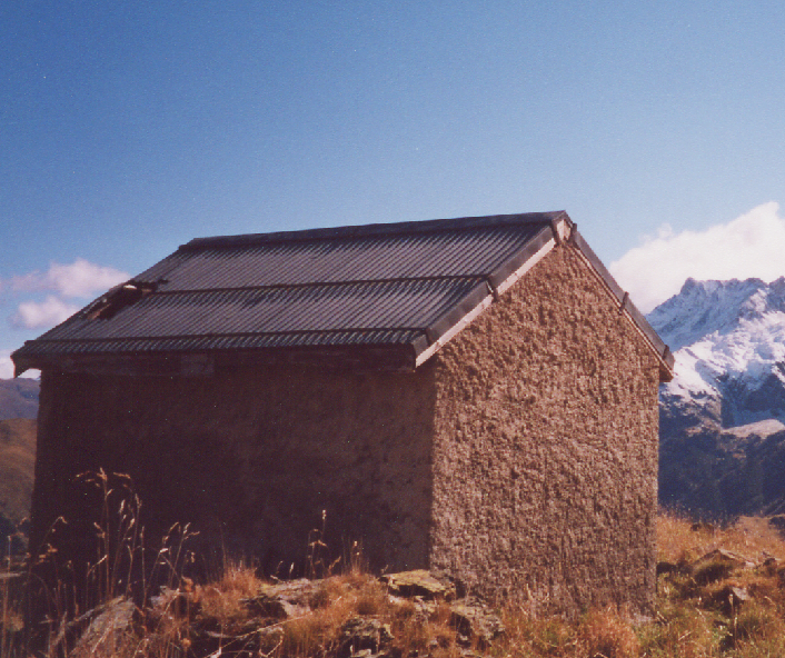 Garden shed in mountain